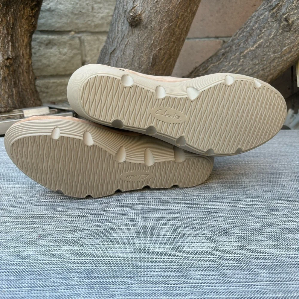 CLARKS Clarene Grace Wedge Peep Toe Sandals Size 11 Comfort Shoe